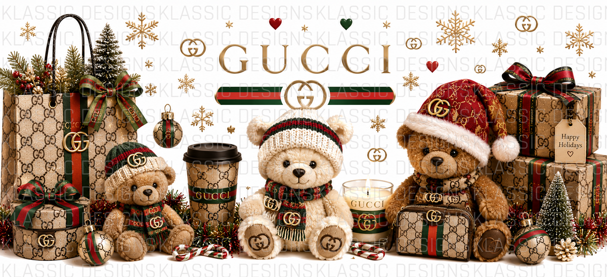 Bear Xmas 2 UVDTF Wrap