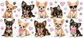 Chihuahua Dog Pink UVDTF Wrap