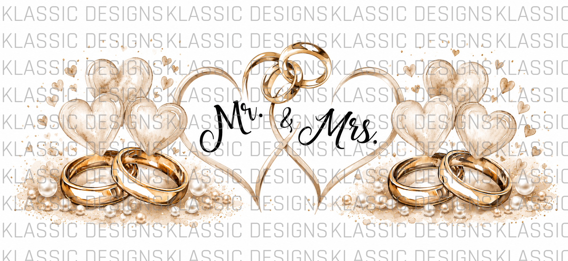 Beige Mr & Mrs UVDTF Wrap