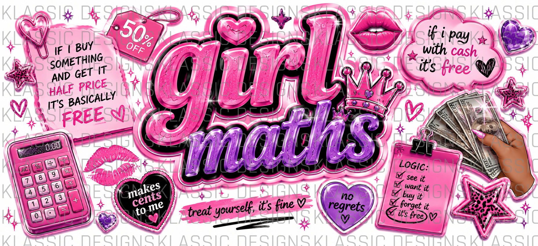 Girl Maths UVDTF Wrap