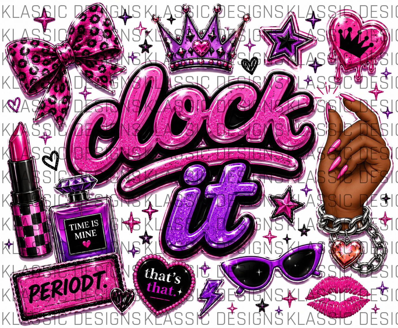 Clock It UVDTF Wrap