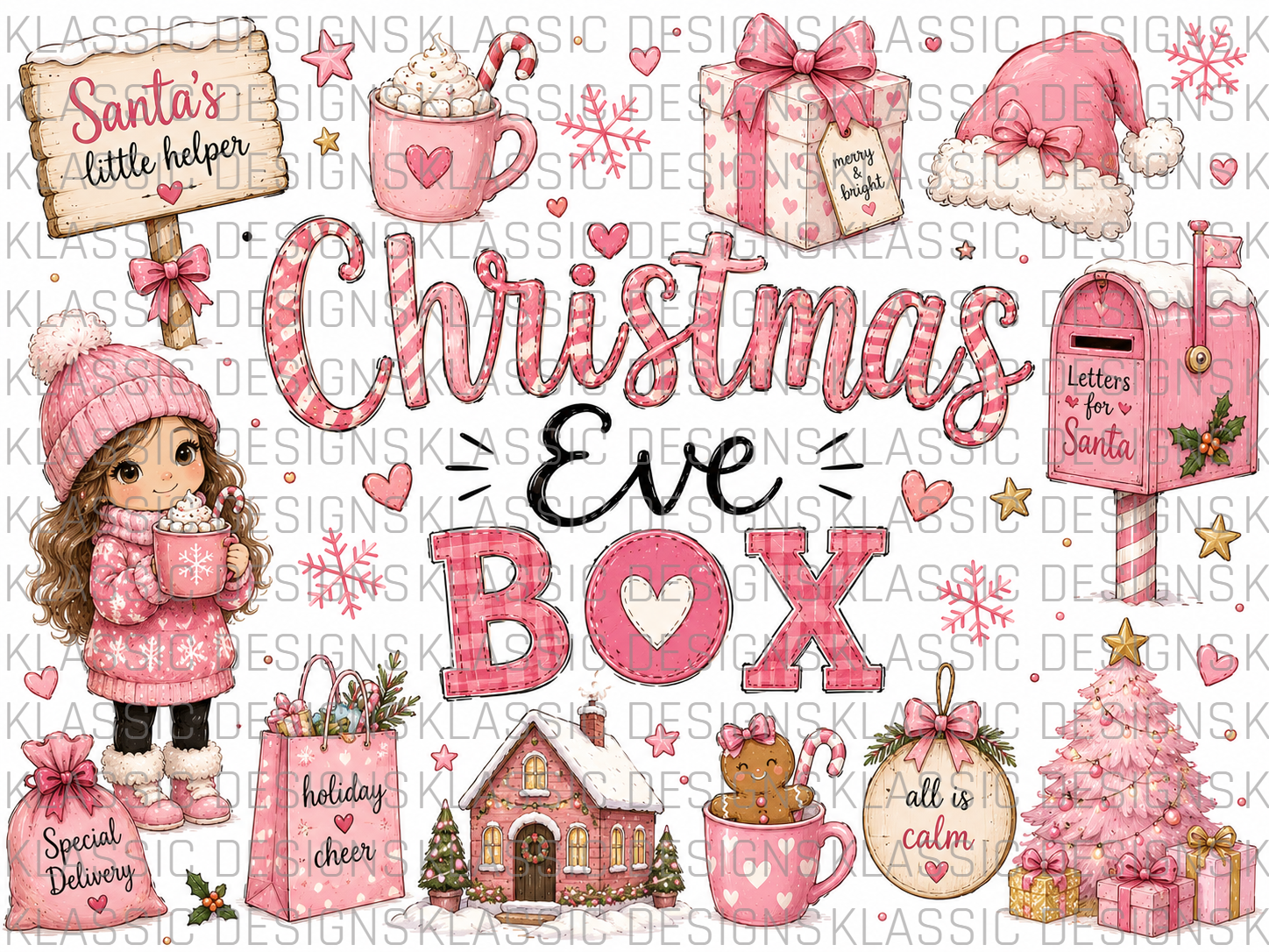 #10 Pink Christmas Eve Box UVDTF Wrap