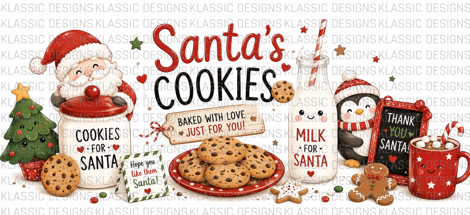 Santa's Cookies UVDTF Wrap