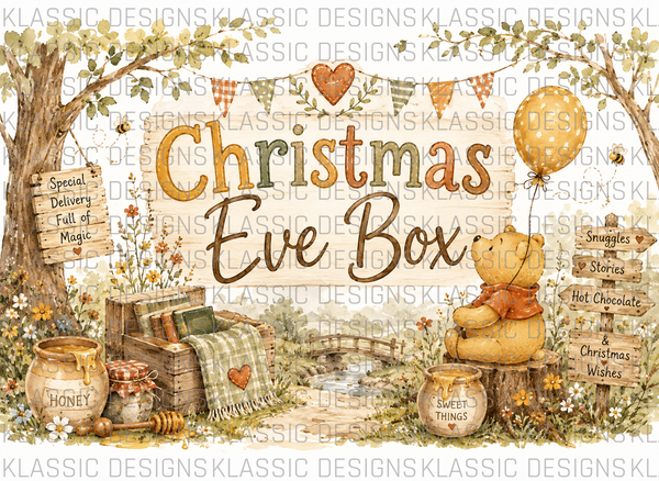#4 Yellow Bear Christmas Eve Box UVDTF Wrap