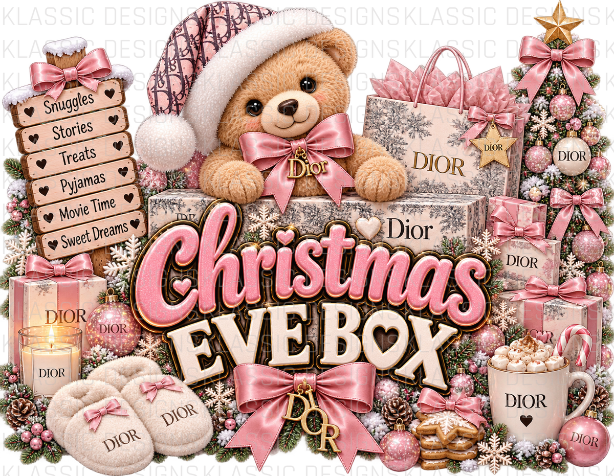 #2 Bear Christmas Eve Box UVDTF Wrap