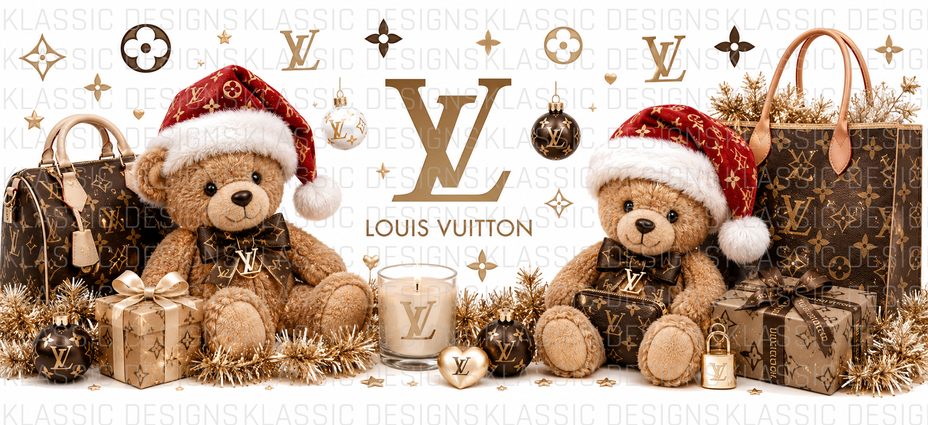 Xmas Bear UVDTF Wrap
