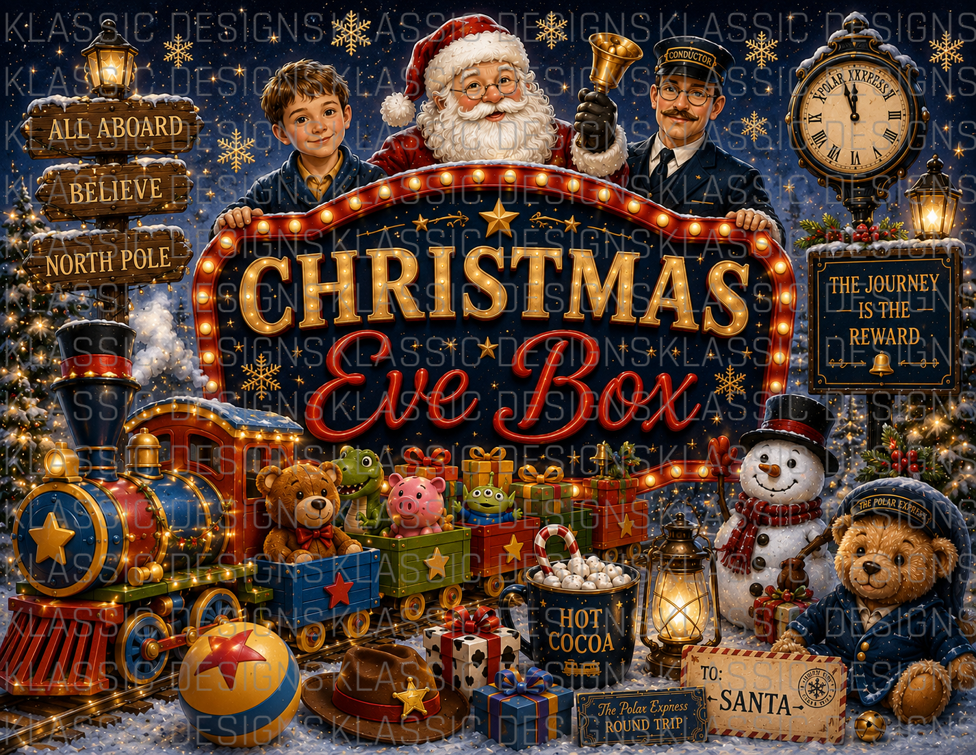 #6 Blue Train x Toys Xmas Eve Box UVDTF Wrap