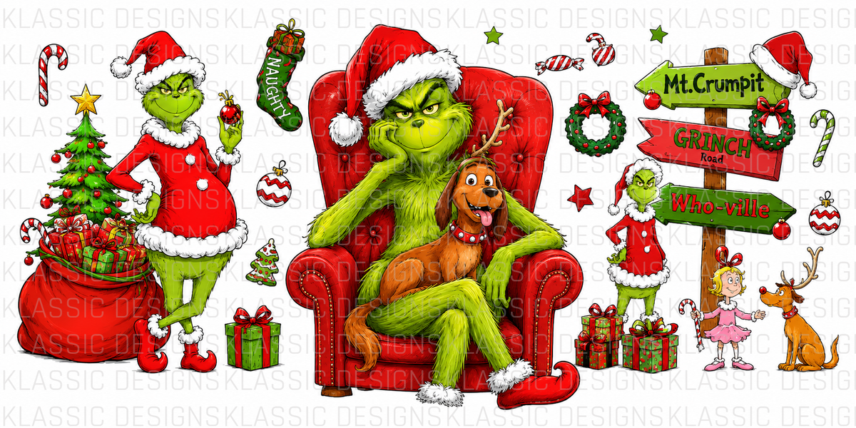 Sitting Green Man UVDTF Wrap