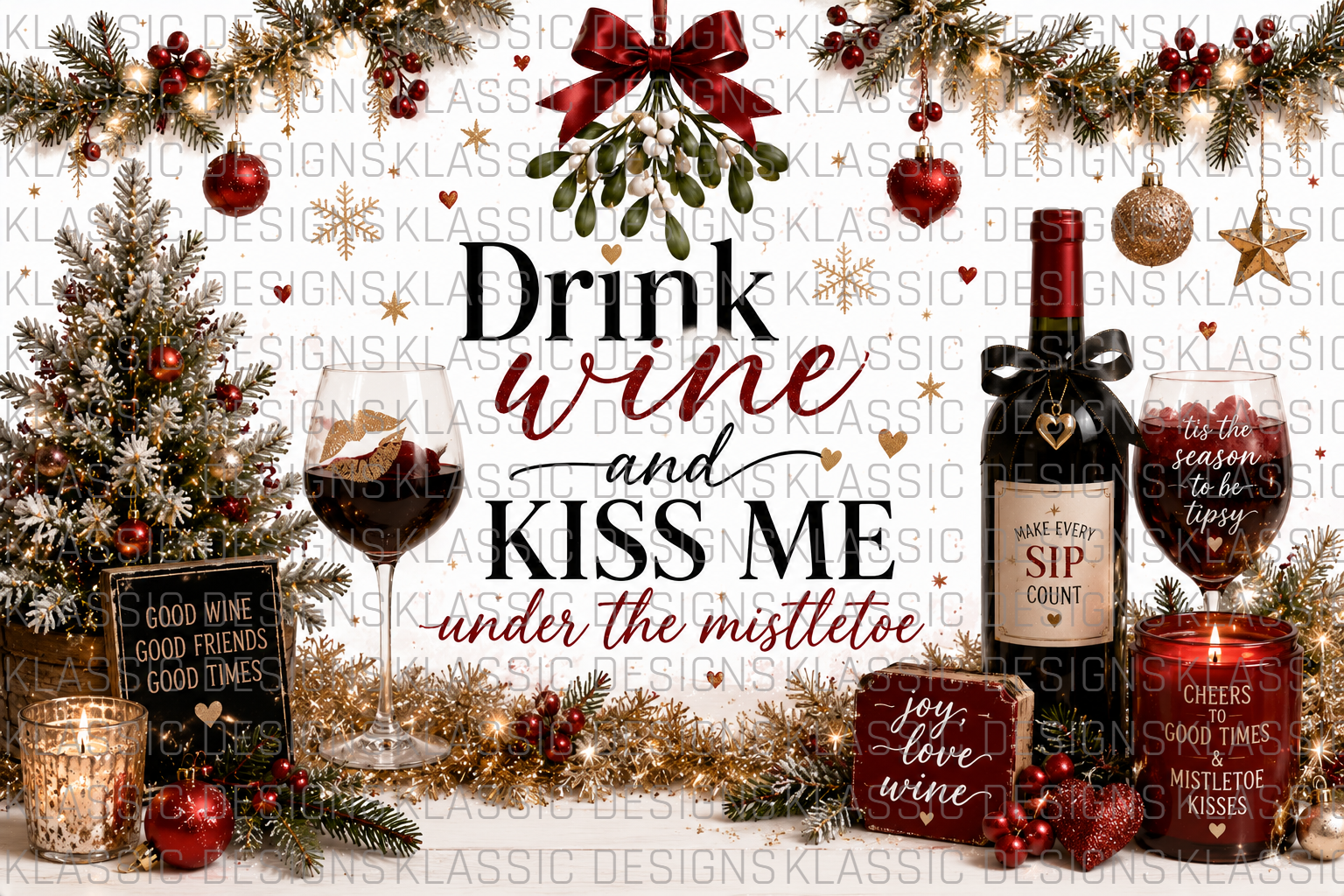Drink Wine UVDTF Wrap