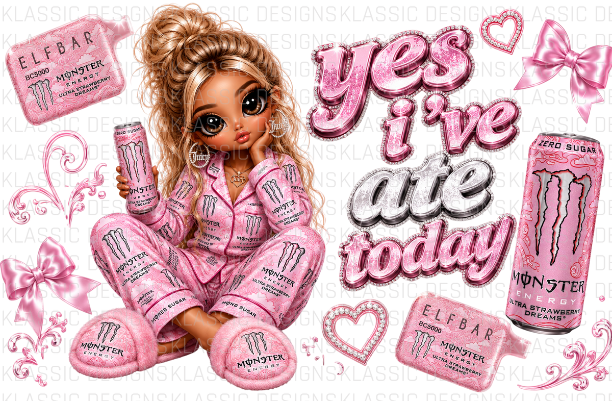 Yes i've ate today pink UVDTF Wrap