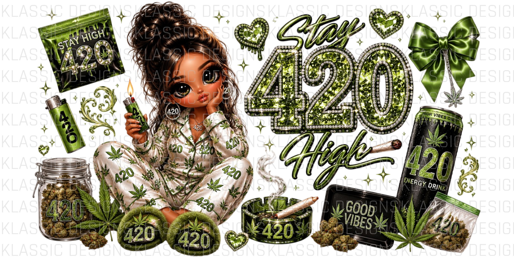 420 Glam Girl UVDTF Wrap