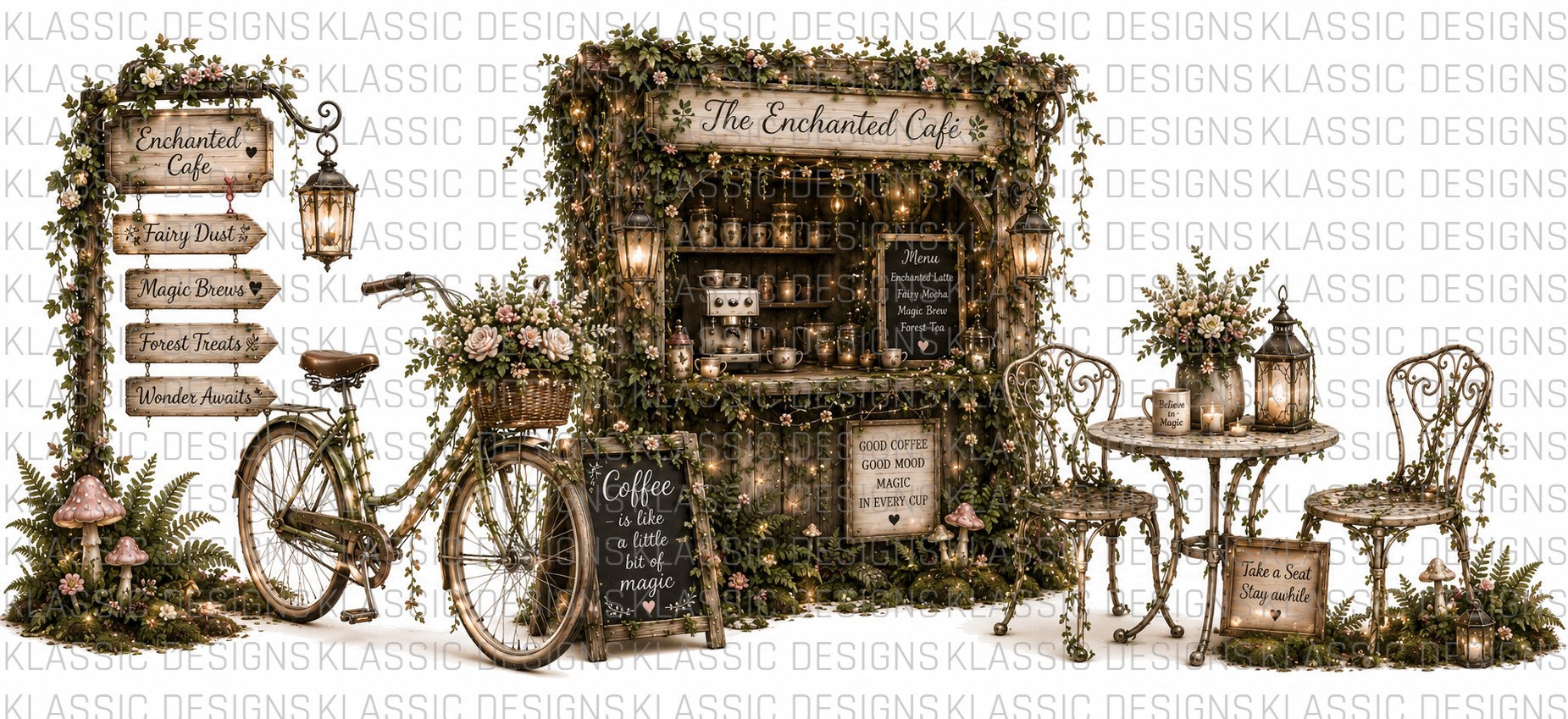Enchanted Cafe UVDTF Wrap
