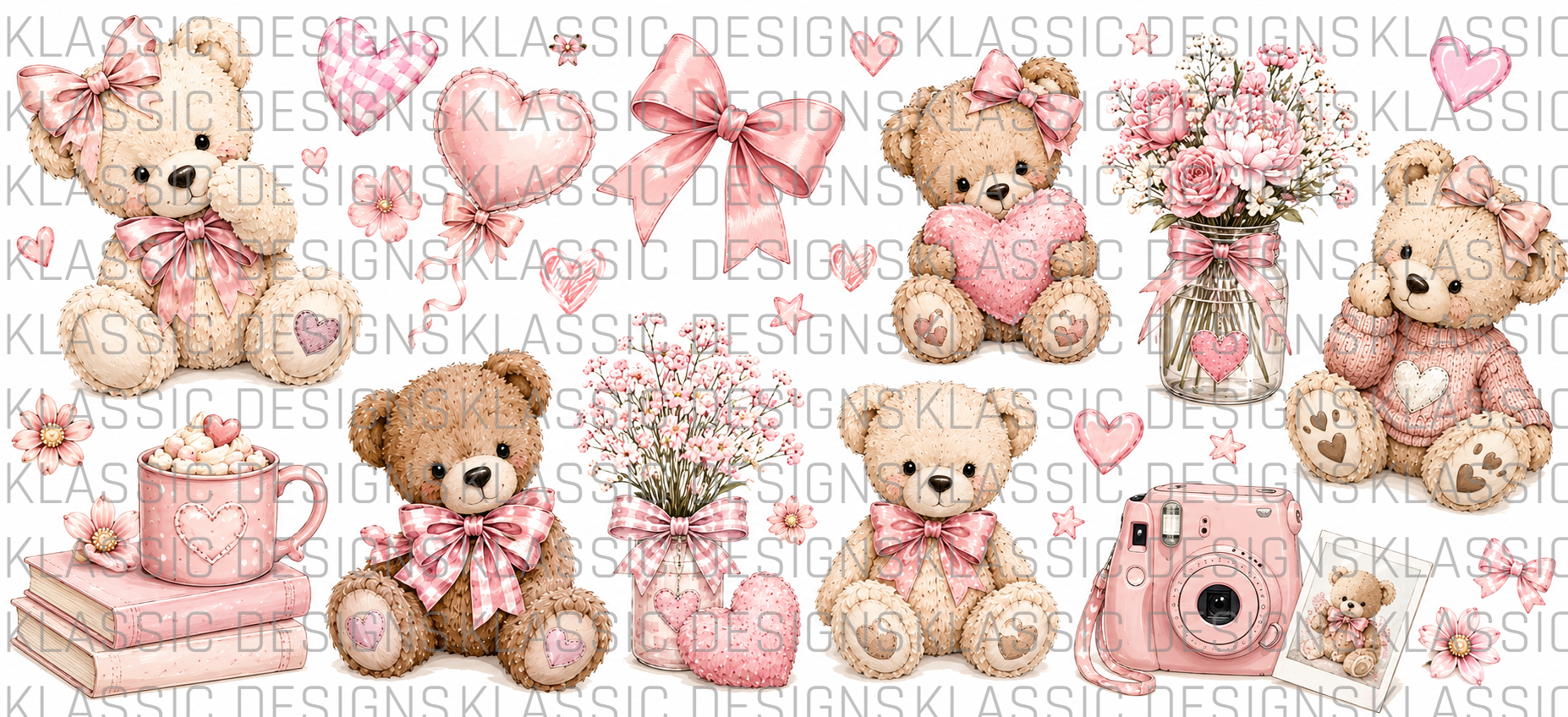 Pink Bear UVDTF Wrap