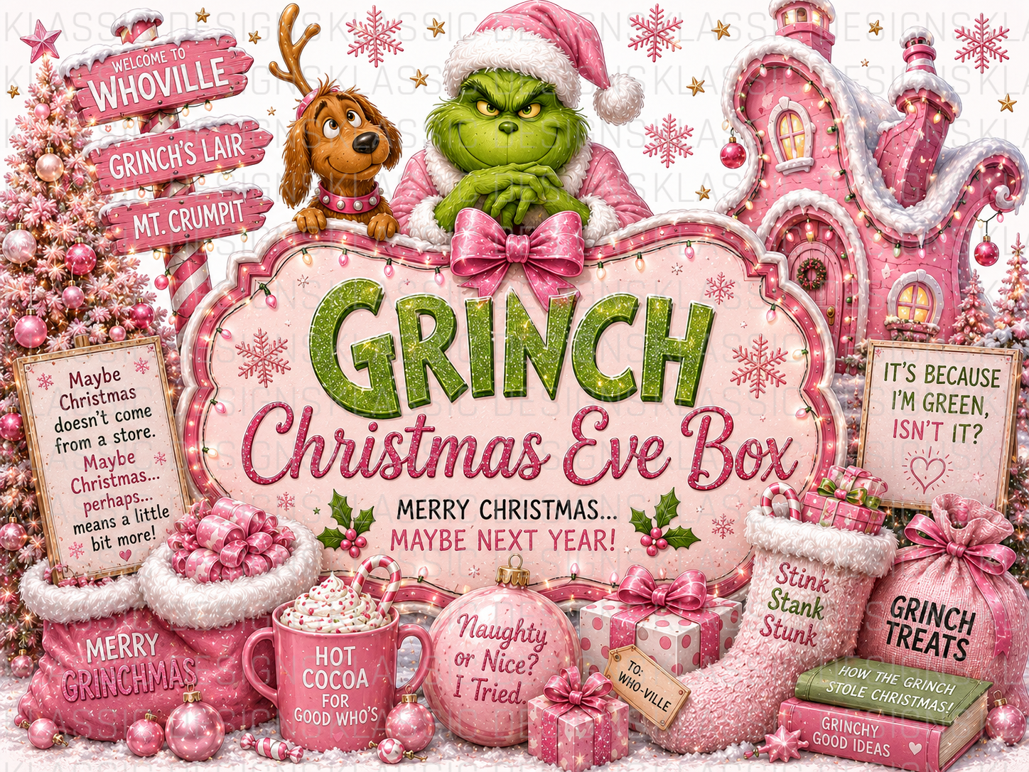Green Man Xmas Eve Box UVDTF Wrap
