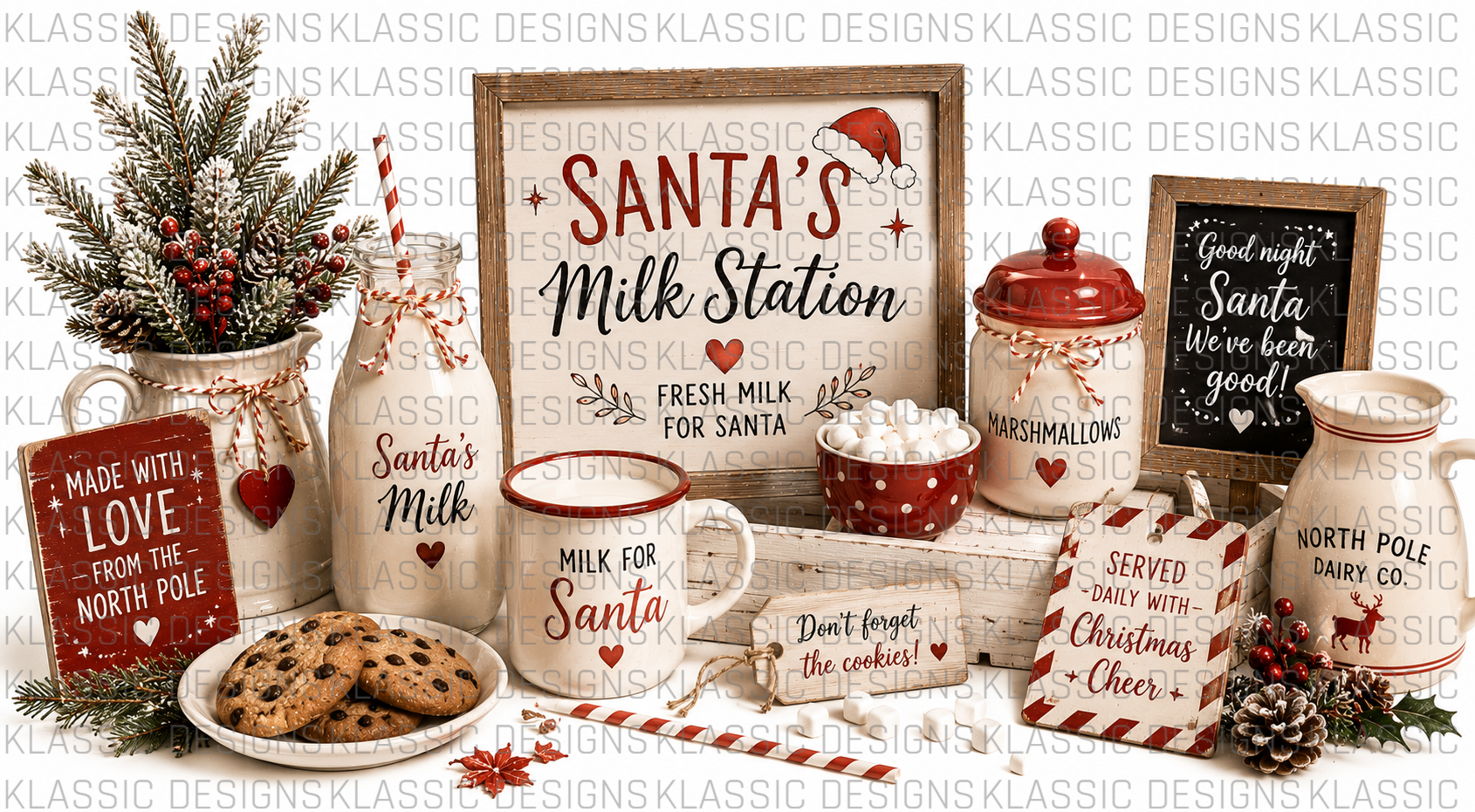 Santa's Milk Station UVDTF Wrap