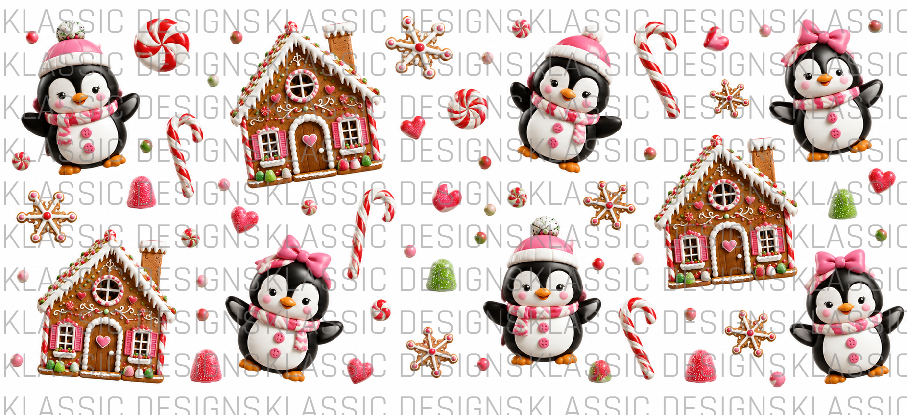Pink Penguin UVDTF Wrap