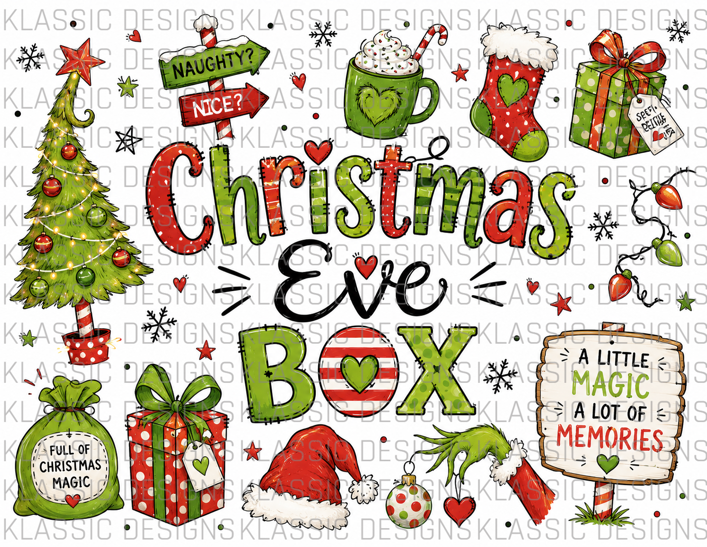 #13 Green Christmas Eve Box UVDTF Wrap