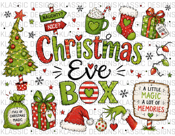 #13 Green Christmas Eve Box UVDTF Wrap
