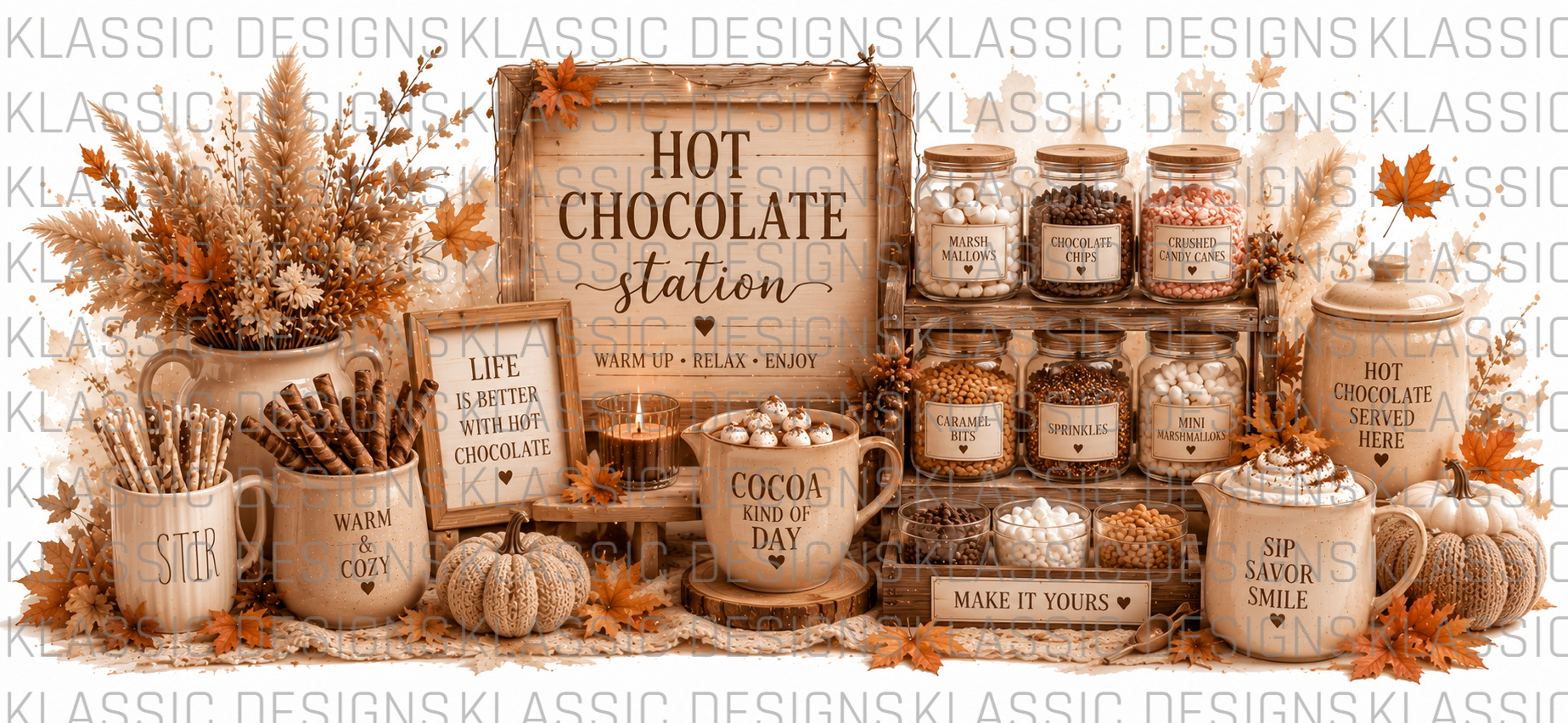 Hot Chocolate Station UVDTF Wrap