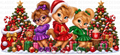 Girl Chipmunk xmas UVDTF Wrap