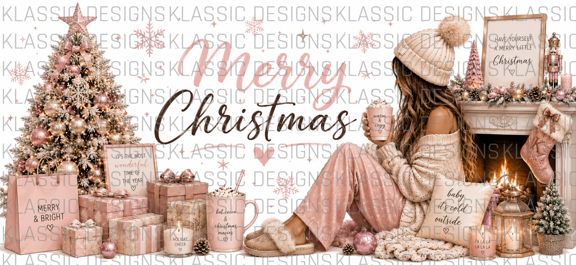 Glam Girl Merry Christmas UVDTF Wrap