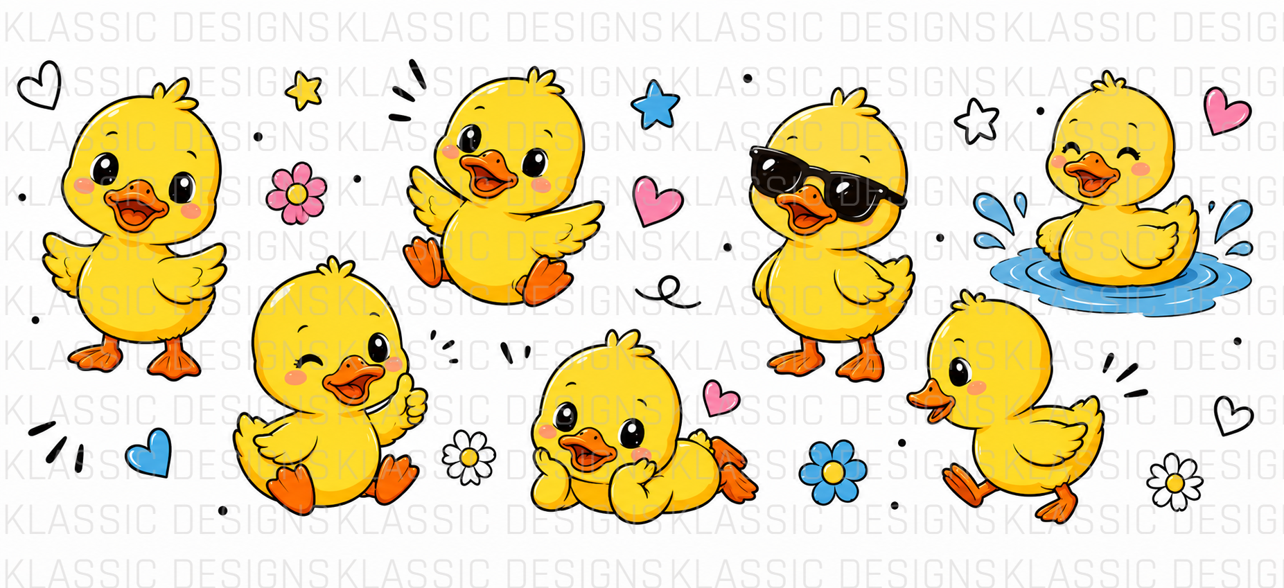 Splashing Duck UVDTF Wrap