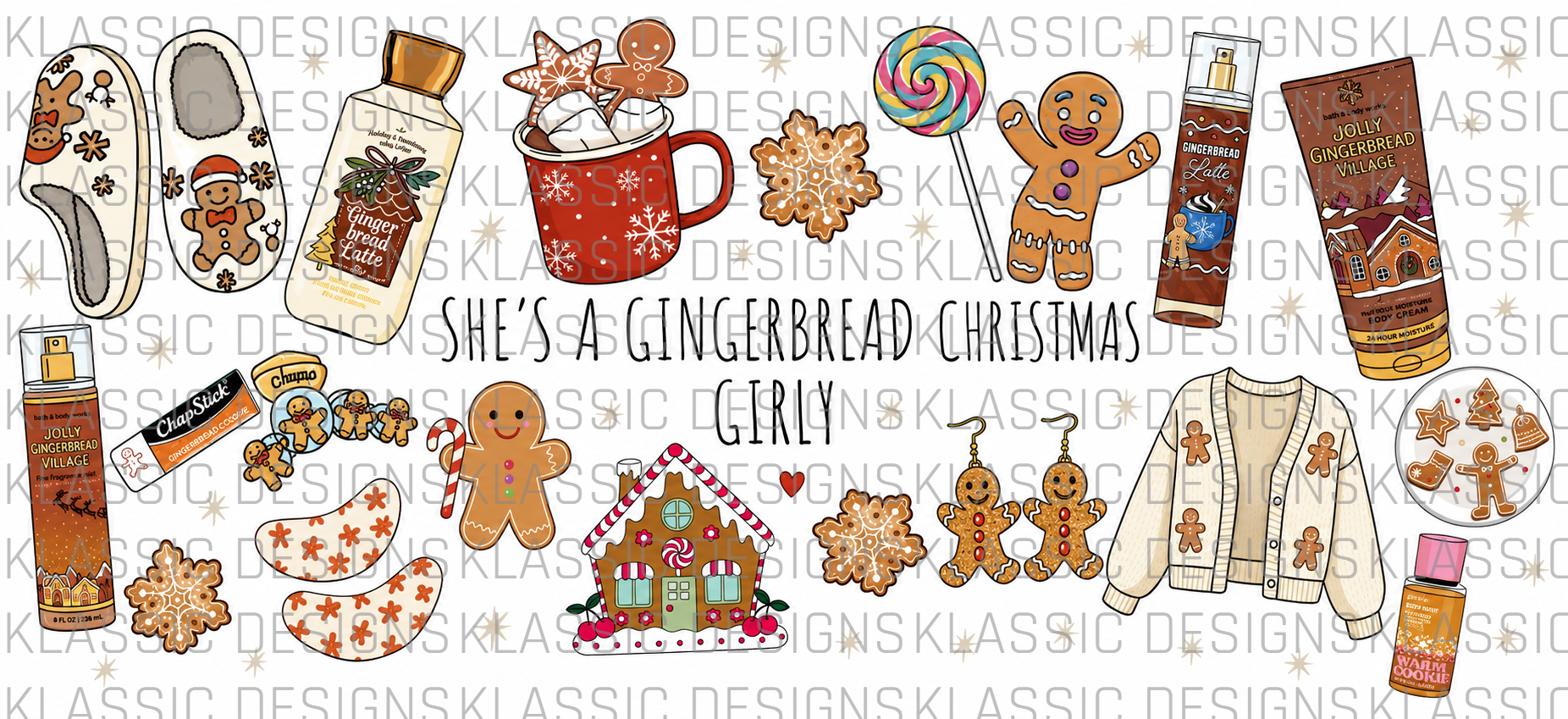 Gingerbread Girly UVDTF Wrap