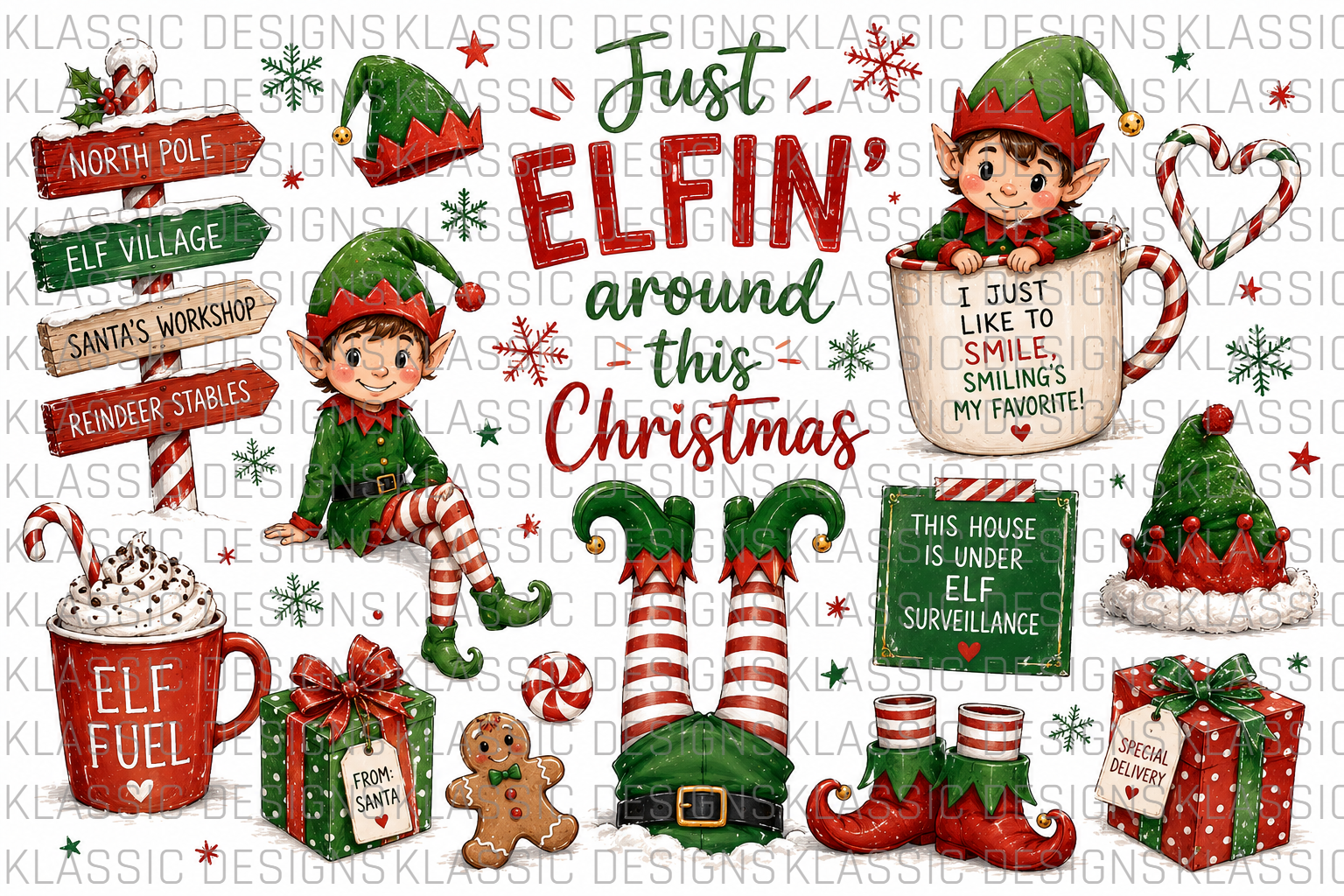 Elfin around this Xmas UVDTF Wrap