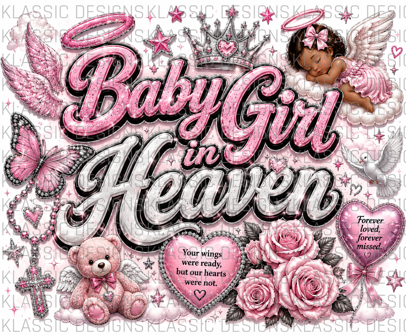 Baby Girl In Heaven UVDTF Wrap