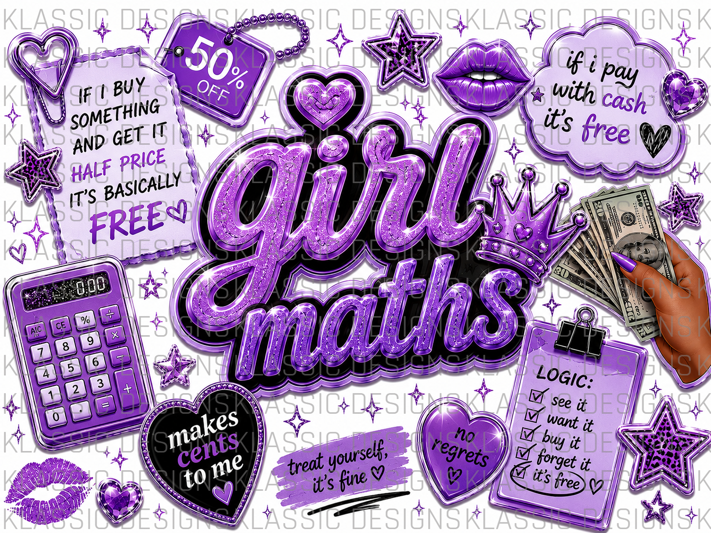 #2 Girl Maths UVDTF Wrap