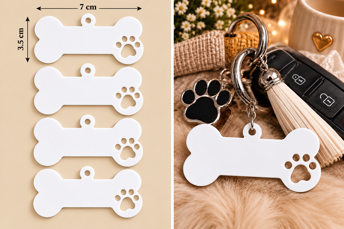 Dog Bone Keyring
