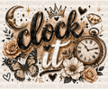 Western Style Clock It UVDTF Wrap