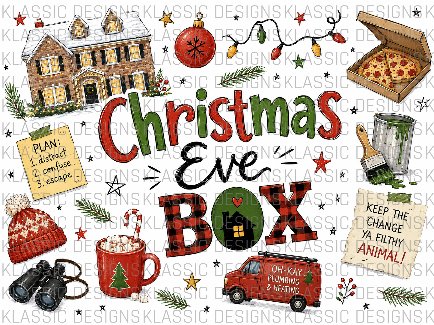 #9 Kevin's Escape Christmas Eve Box UVDTF Wrap