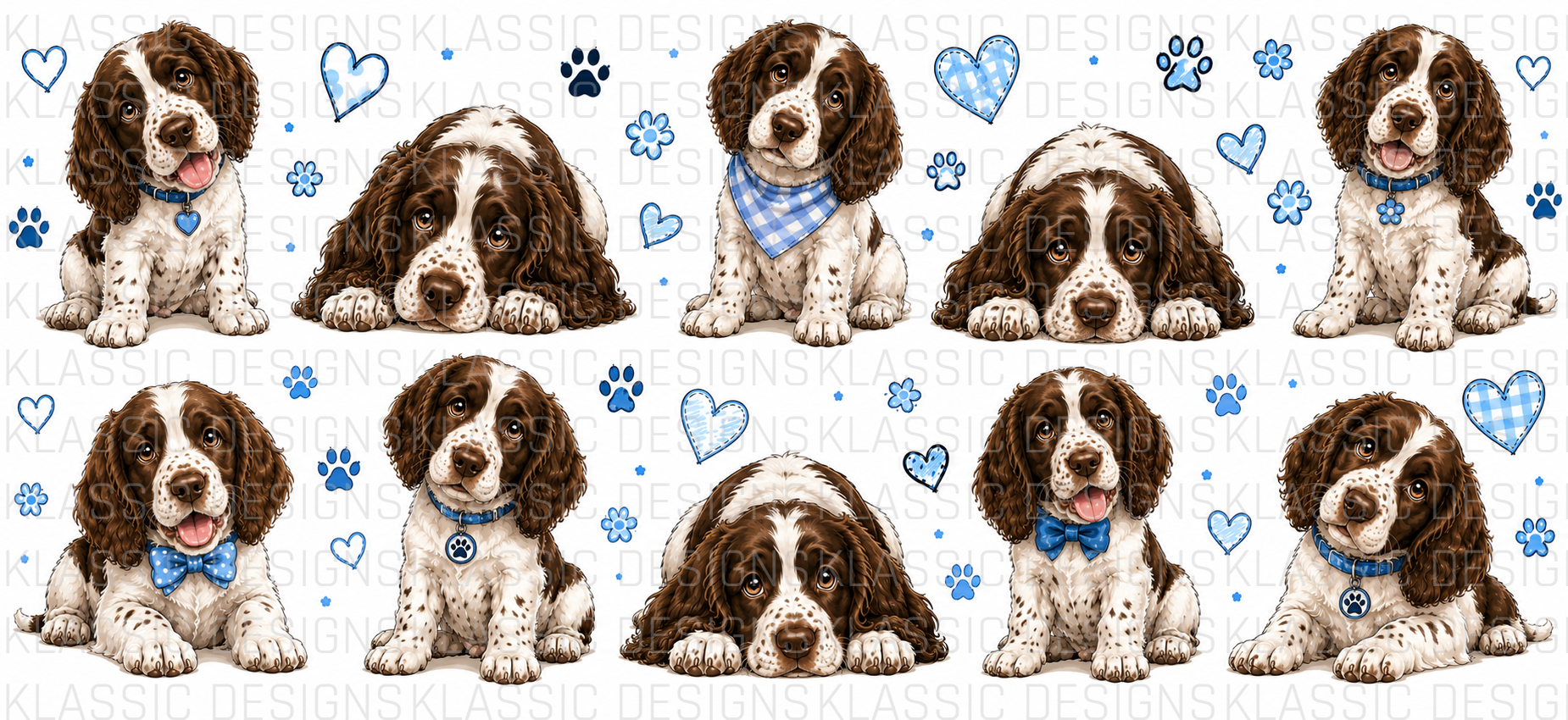 Springer Spaniel Blue UVDTF Wrap