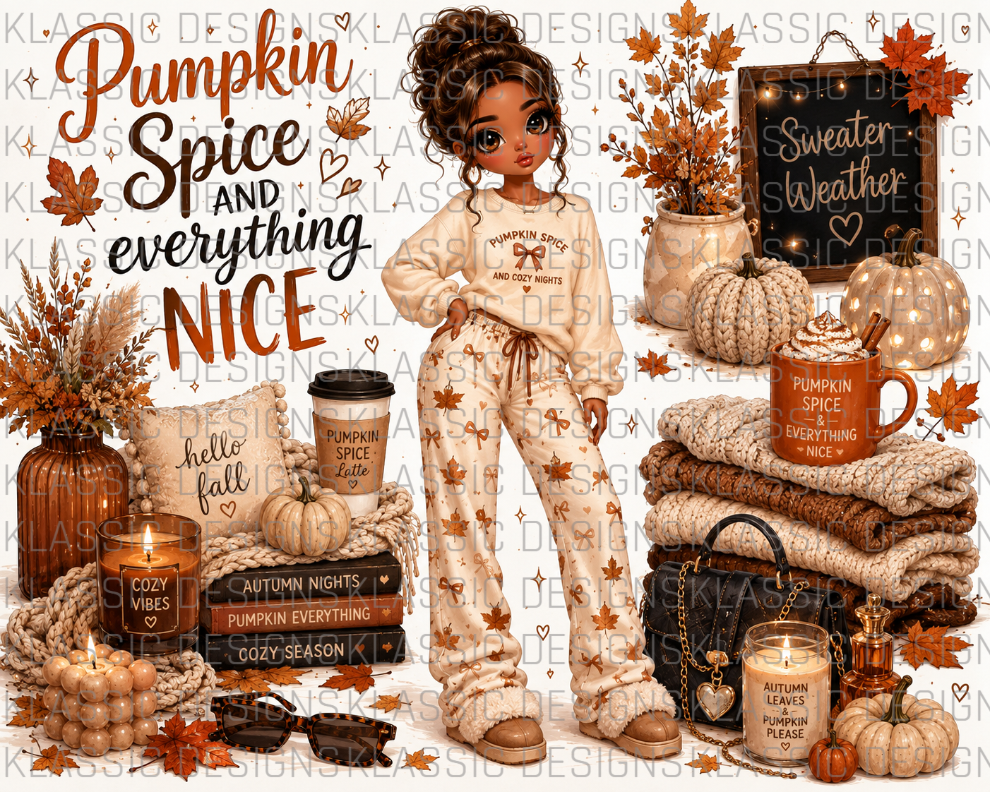 Glam Girl Pumpkin Spice UVDTF Wrap