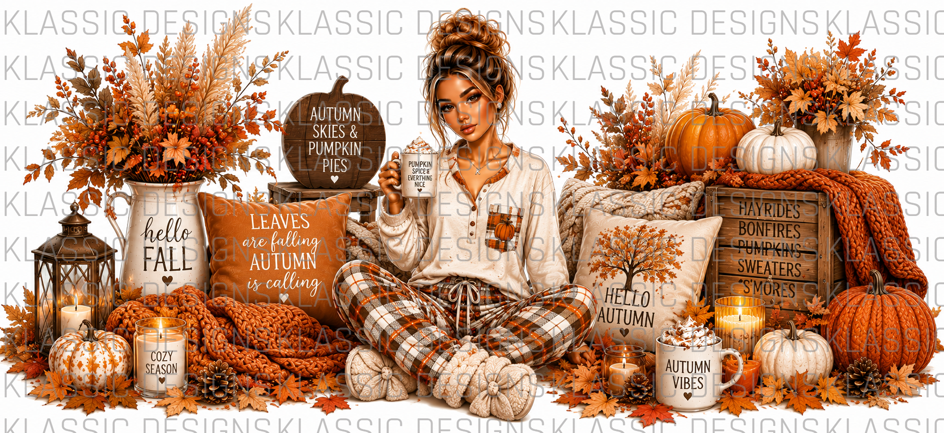 Autumn Girl UVDTF Wrap