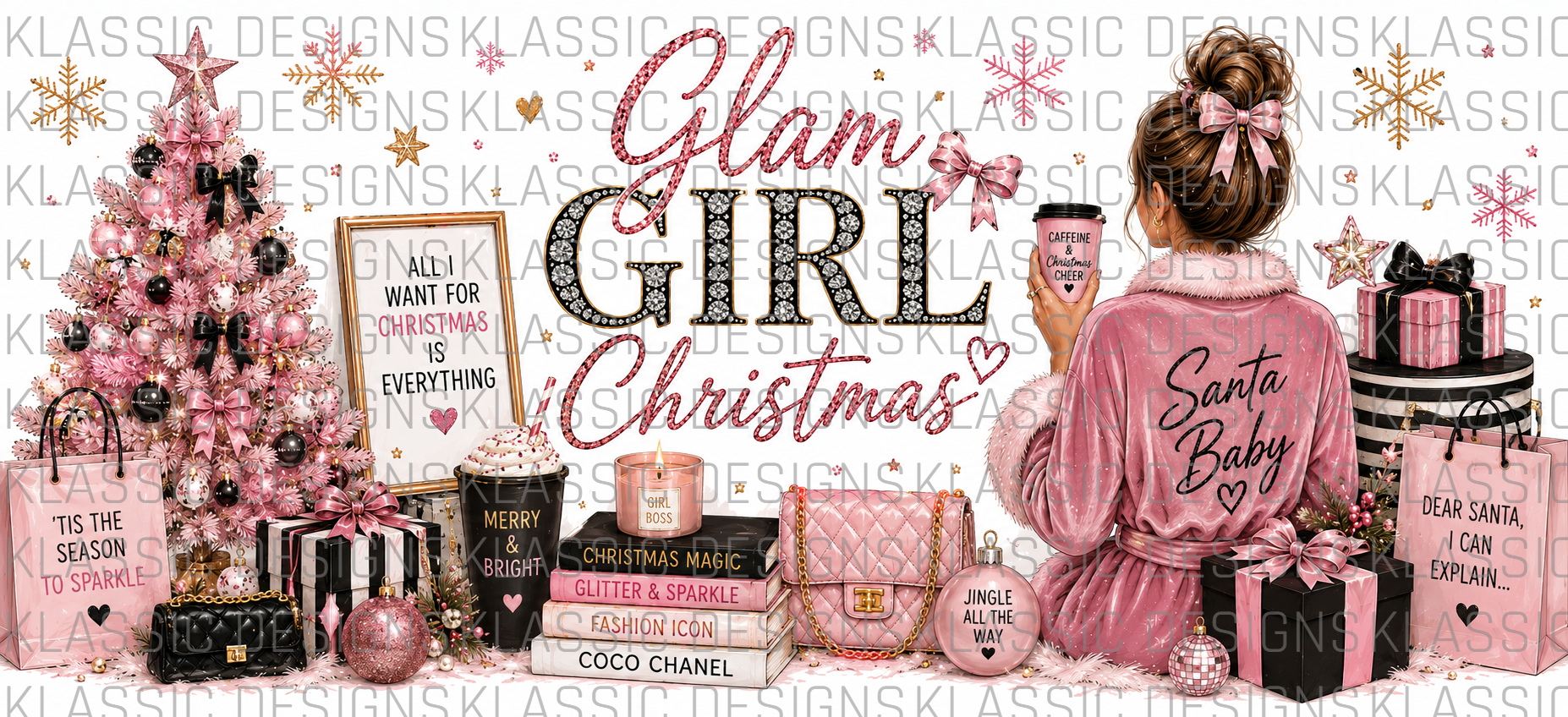 Glam Girl Christmas UVDTF Wrap