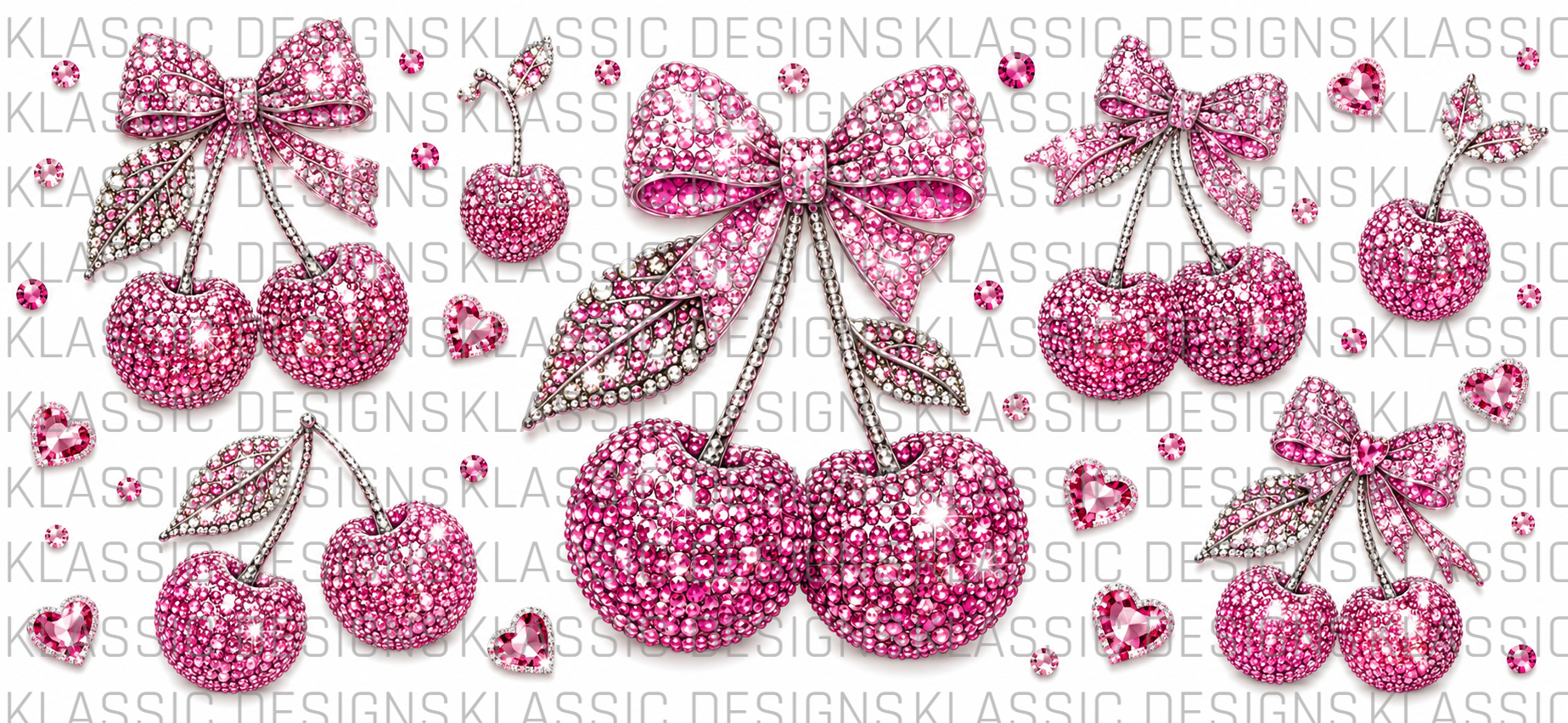 Rhinestone Cherry UVDTF Wrap