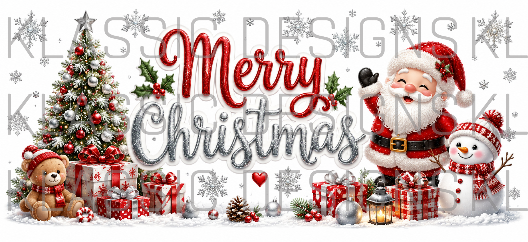 Merry Christmas UVDTF Wrap