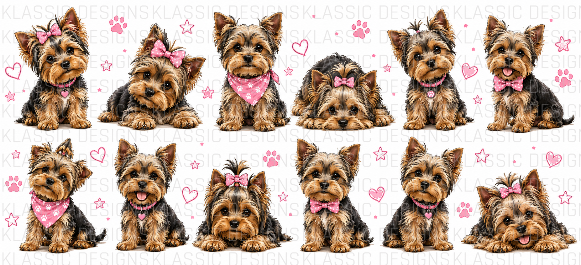 Yorkshire Terrier Girl UVDTF Wrap