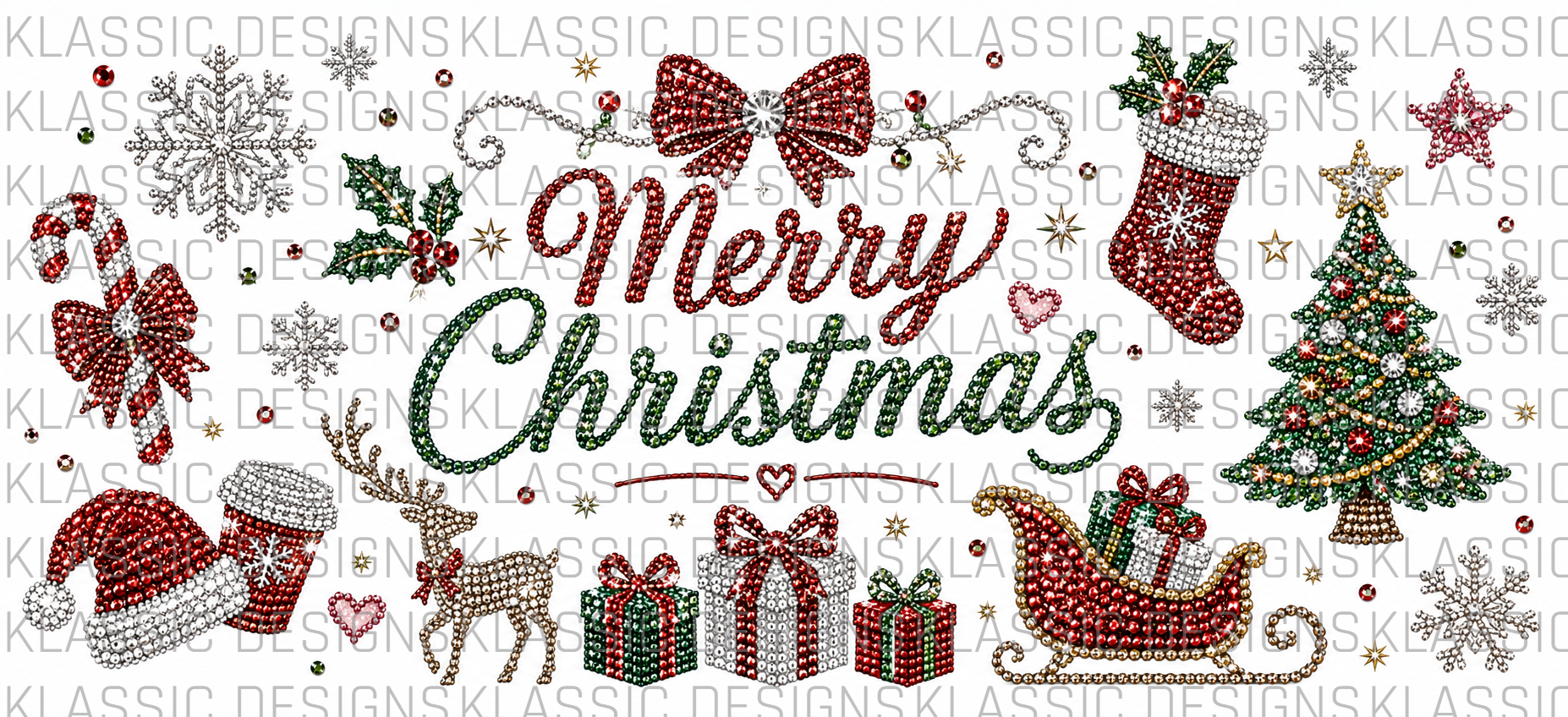 Merry Christmas UVDTF Wrap