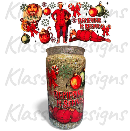 PRE-MADE Believing Is Seeing Glitter Tumbler - 16oz