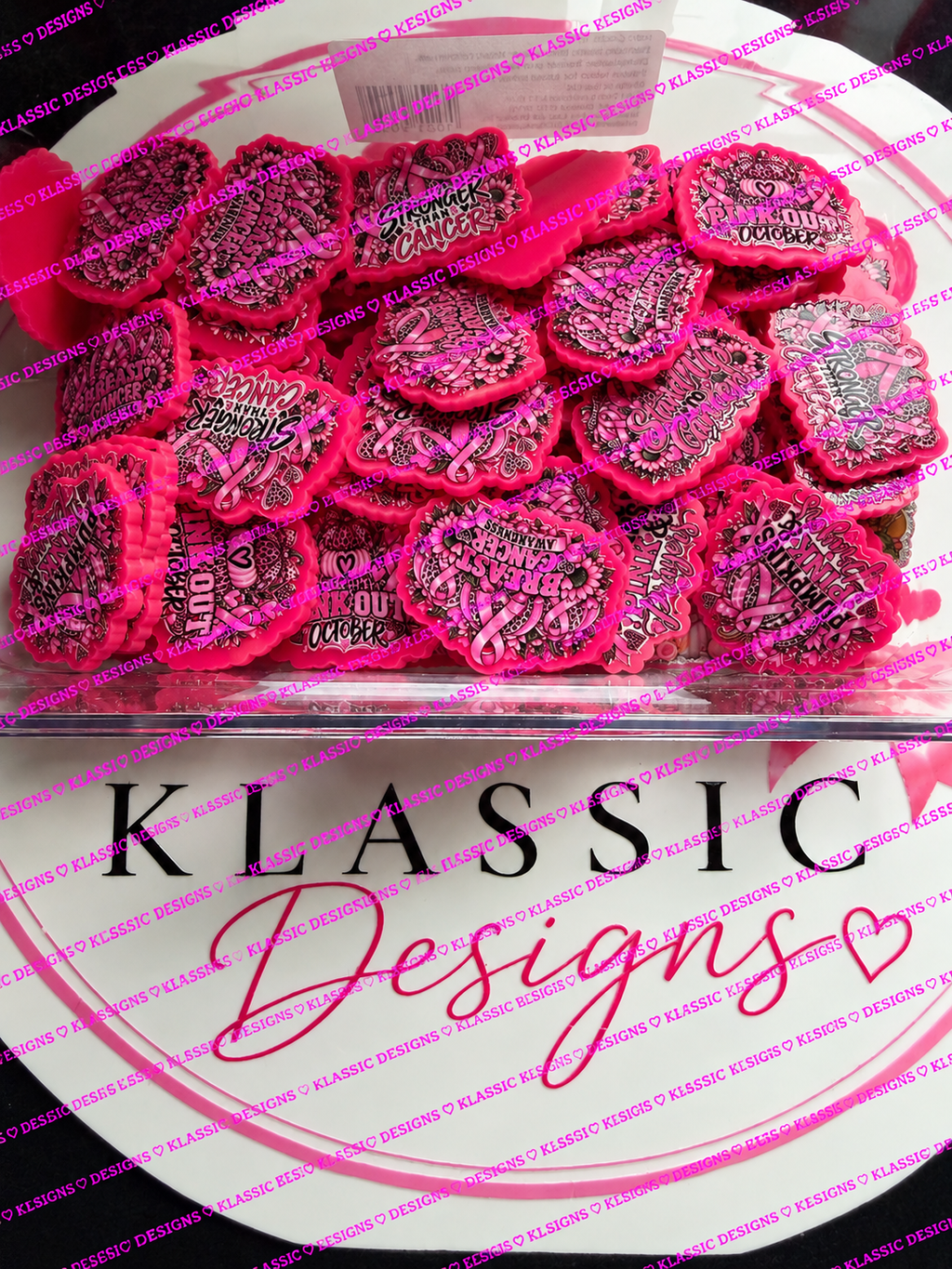 Breast Cancer Awareness Acrylic Flatbacks
