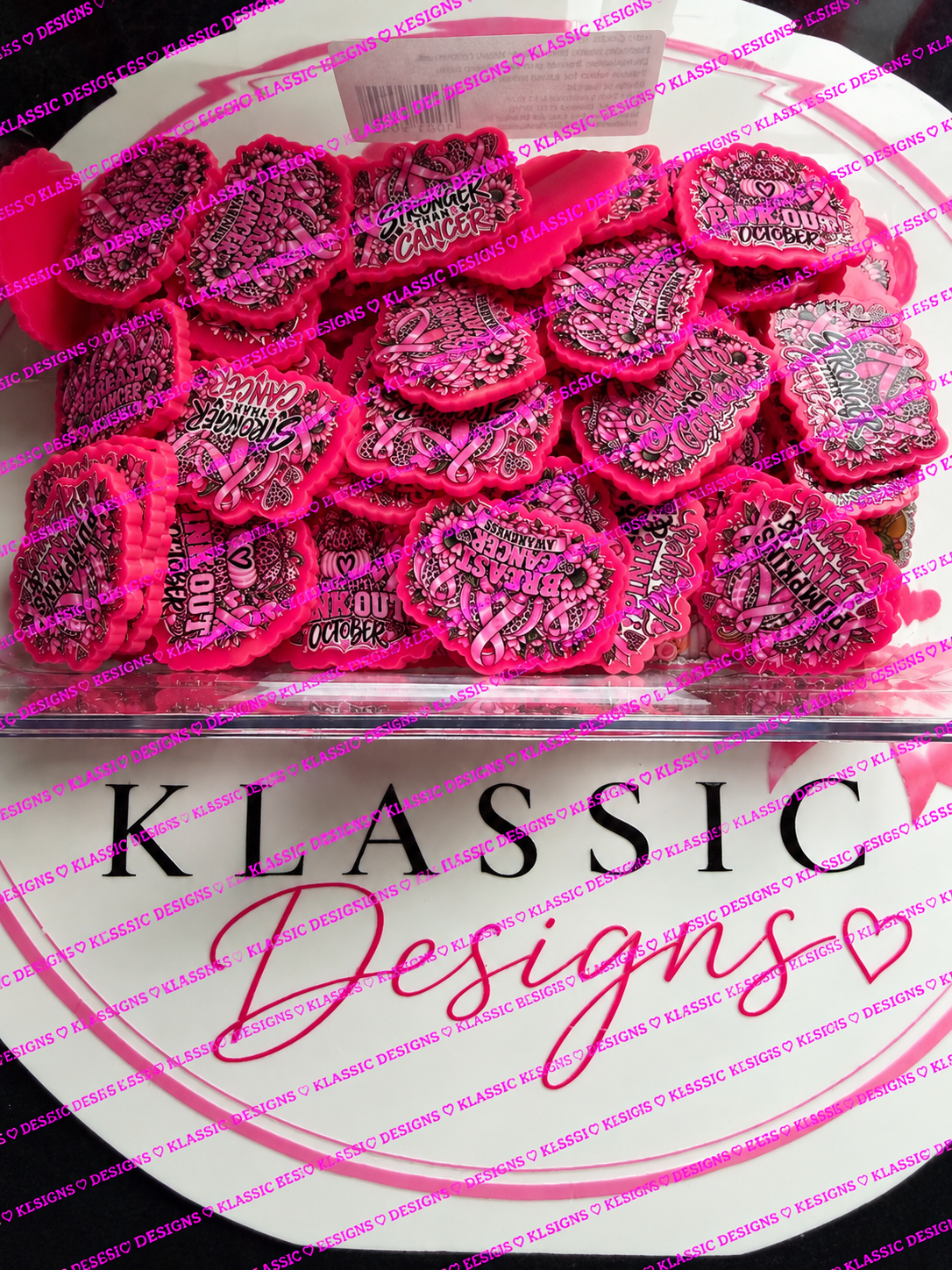 Breast Cancer Awareness Acrylic Flatbacks