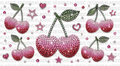 Rhinestone Heart Cherry UVDTF Wrap