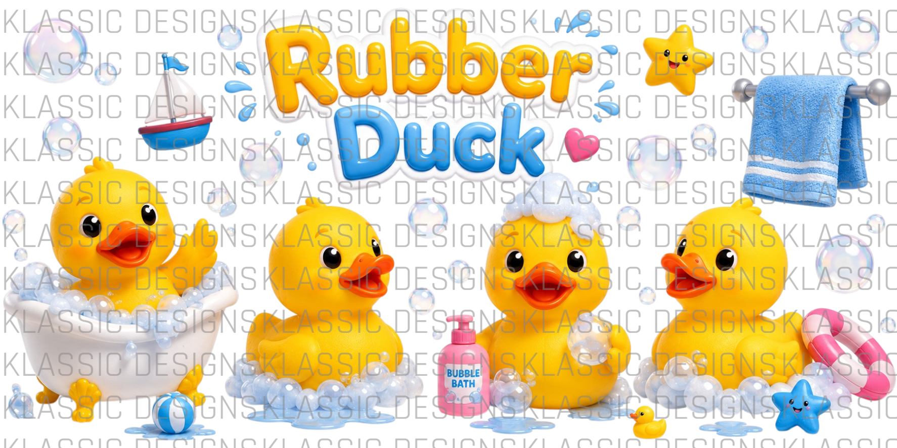Rubber Duck UVDTF Wrap